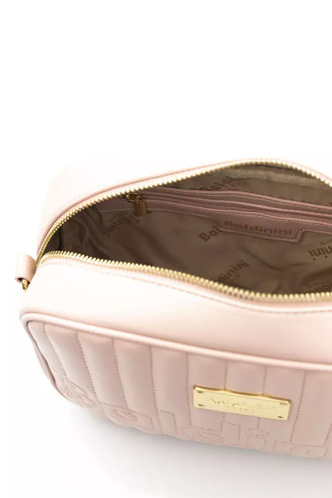 Pink Polyethylene Women Shoulder Bag