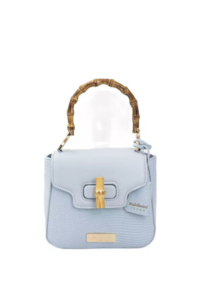 Light Blue Polyurethane Women Crossbody