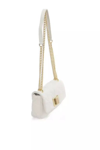 White Polyethylene Women Shoulder Bag