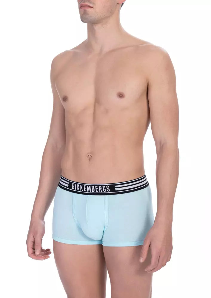 Light Blue Cotton Men Underwear Trunk Pack