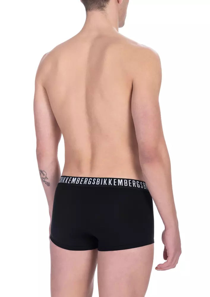 Black Cotton Men Underwear Trunk Pack