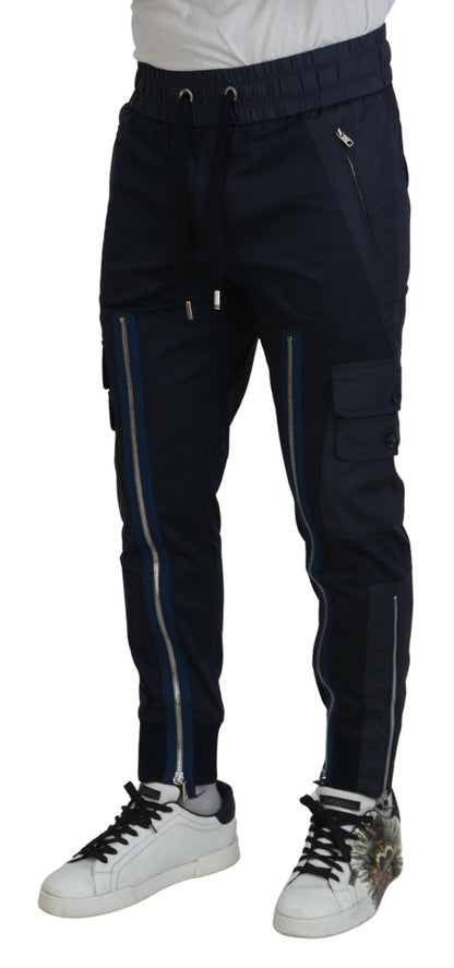 Elegant Dark Blue Jogger Pants