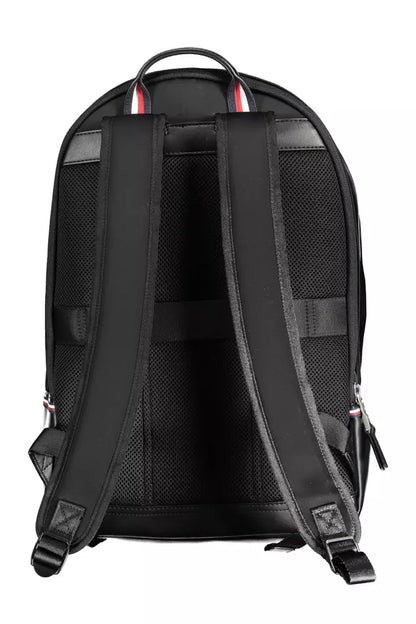 Sleek Urban Black Backpack with Contrasting Details