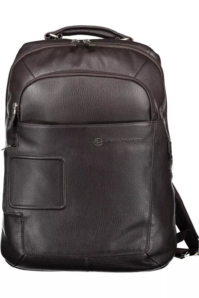 Brown Leather Men Backpack