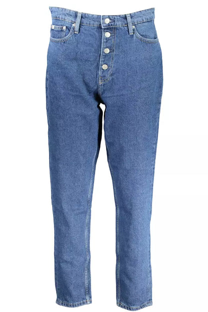 Blue Cotton Women Jeans