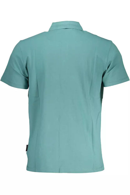 Chic Short-Sleeved Green Polo for the Stylish Gent