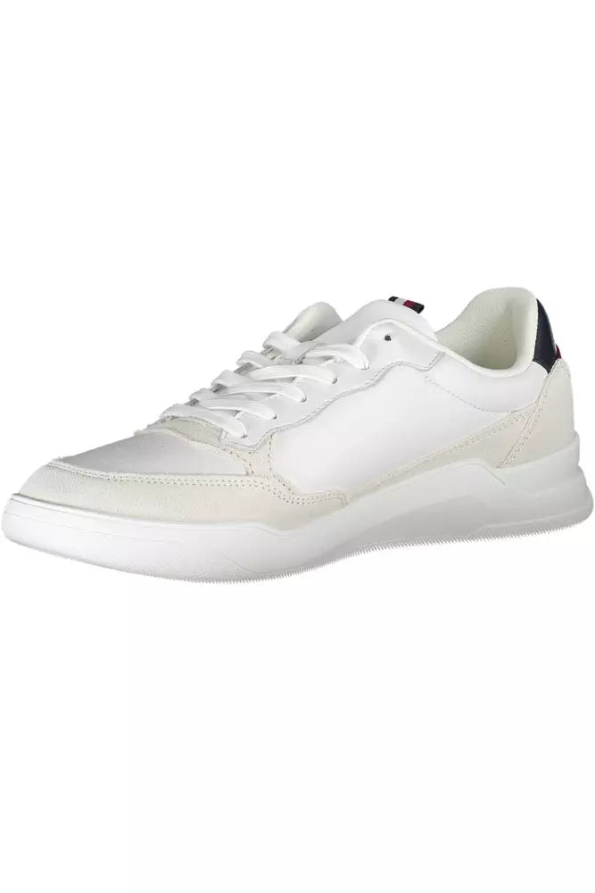 Eco-Conscious White Sneakers with Logo Accent