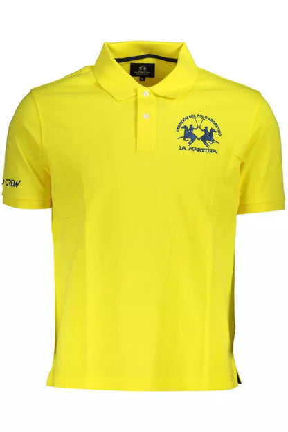 Elegant Yellow Cotton Polo Shirt