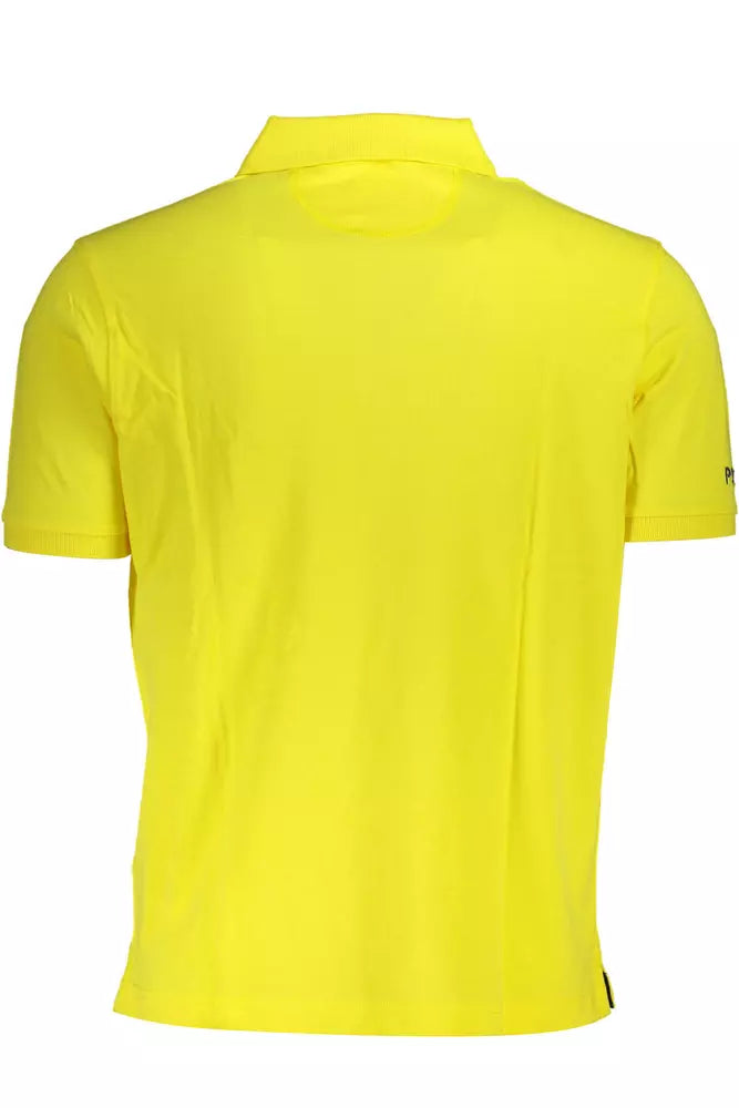 Elegant Yellow Cotton Polo Shirt