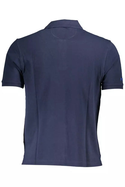 Elegant Blue Cotton Polo Shirt