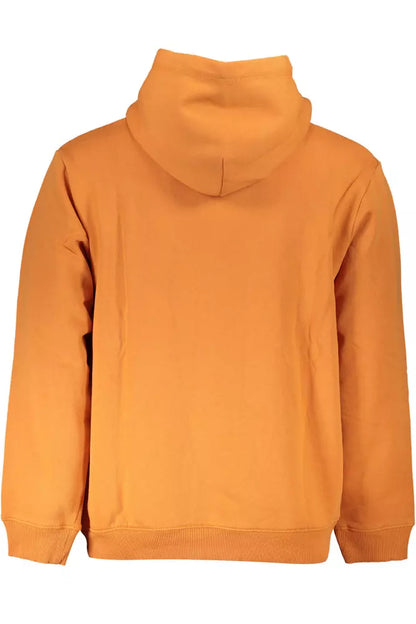 Orange Cotton Men Sweater