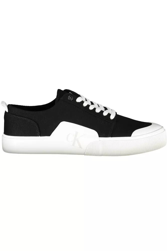 Sleek Black Sports Sneakers with Eco-Friendly Twist