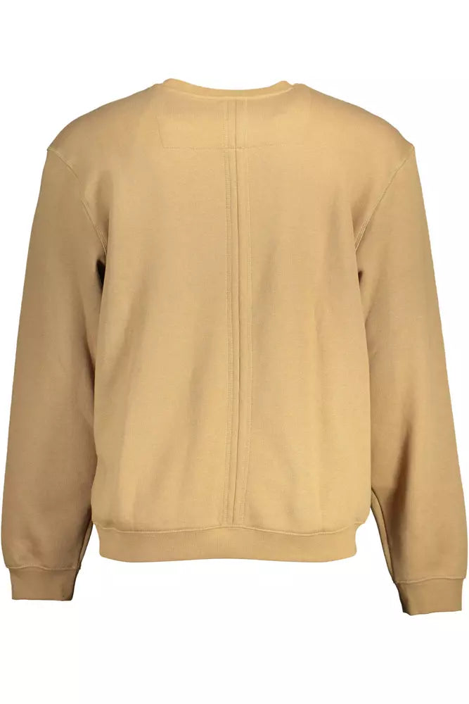 Elevated Casual Beige Crew-Neck Sweatshirt