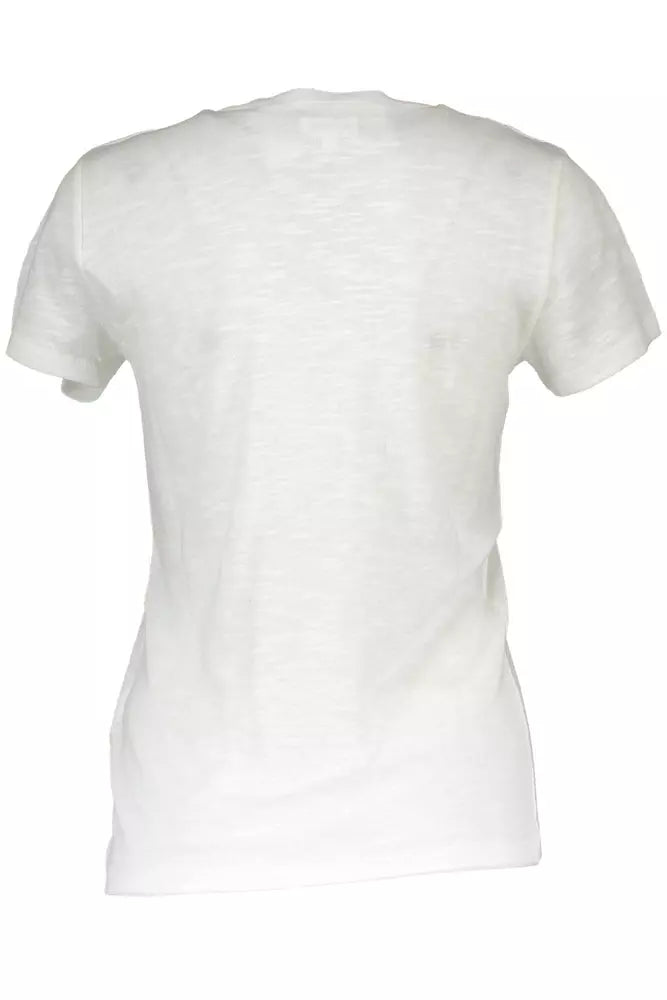 Chic V-Neck Logo Tee - Fresh Summer Essential