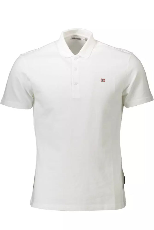 Elegant White Cotton Polo for Men