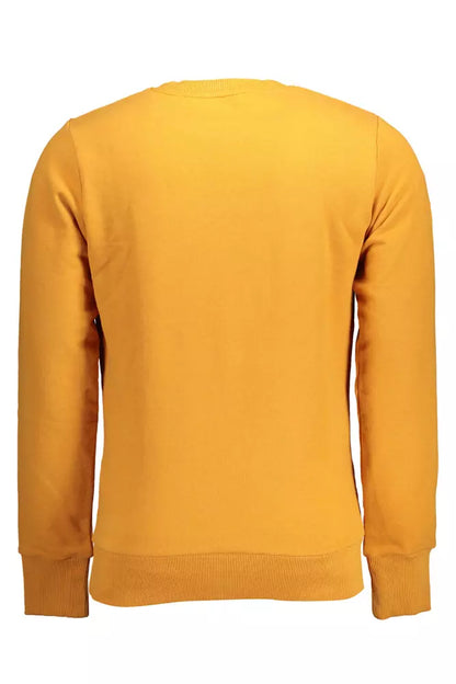 Orange Cotton Men Sweater