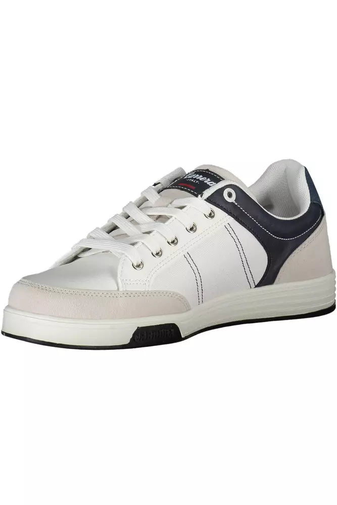 Sleek White Sports Sneakers with Contrasting Accents