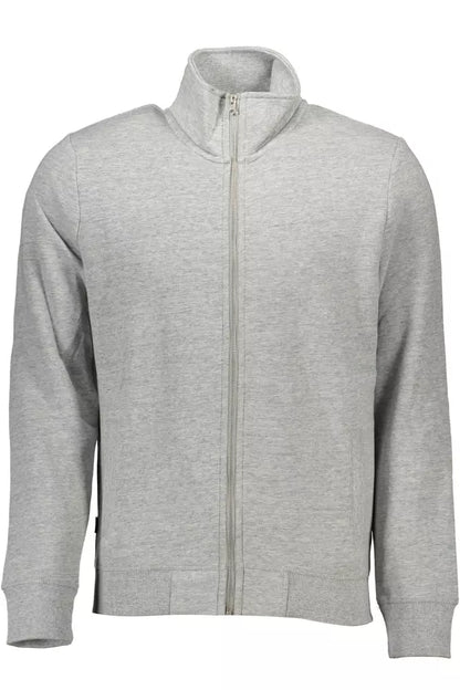 Sleek Long-Sleeved Zip Sweatshirt in Gray