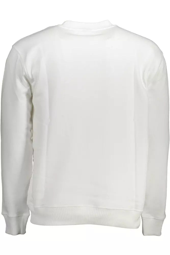 Elegant White Cotton Sweater for Men