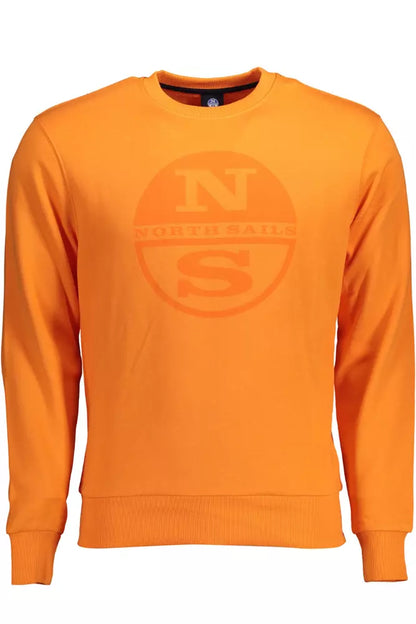 Orange Cotton Men Sweater