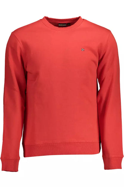 Red Cotton Men Sweater