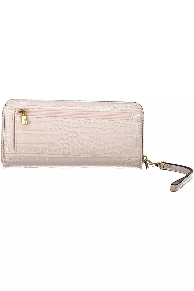 Chic Pink Wallet with Contrasting Details