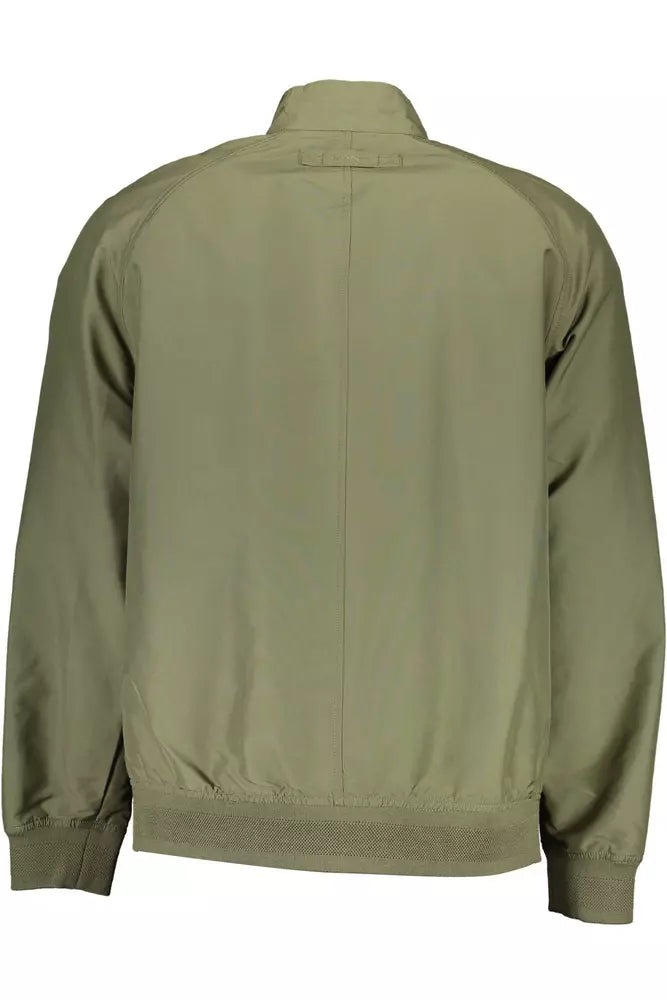 Green Polyester Men Jacket