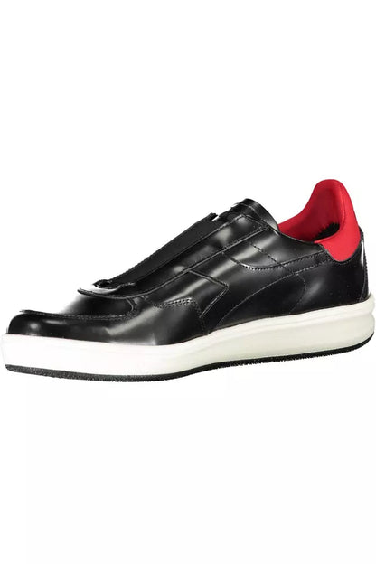 Black Leather Men Sneaker