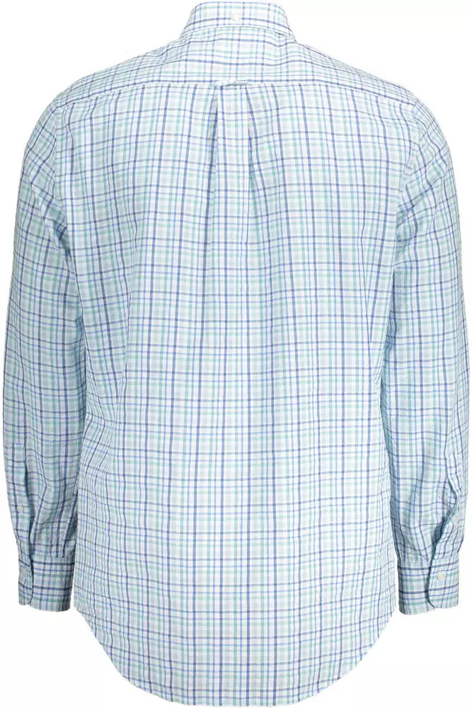 Elegant Light Blue Long-Sleeved Shirt