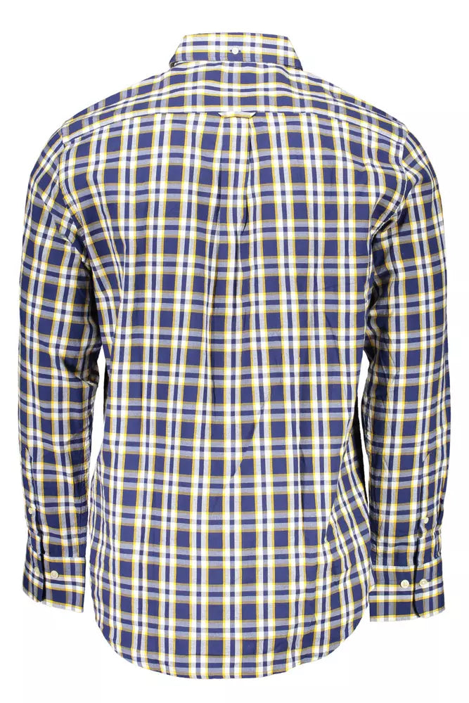 Refined Blue Cotton Long Sleeve Shirt