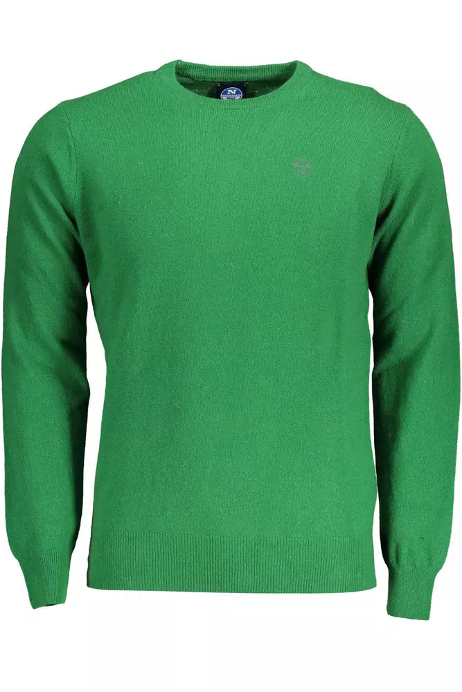 Chic Green Wool-Blend Sweater for Men