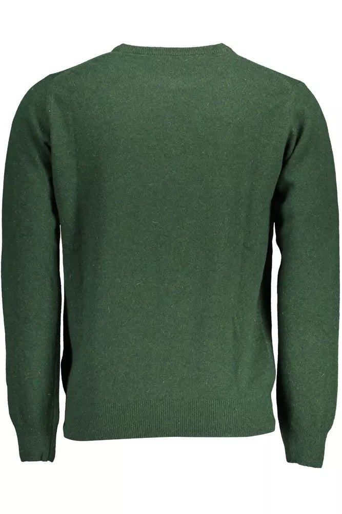 Green Wool Men Sweater