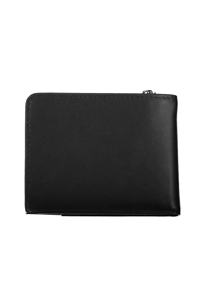 Sleek Black RFID-Secure Wallet with Coin Purse