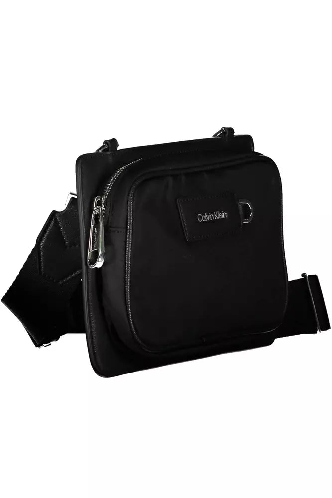 Sleek Black Recycled Shoulder Bag