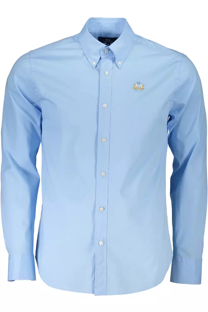 Light Blue Cotton Men Shirt