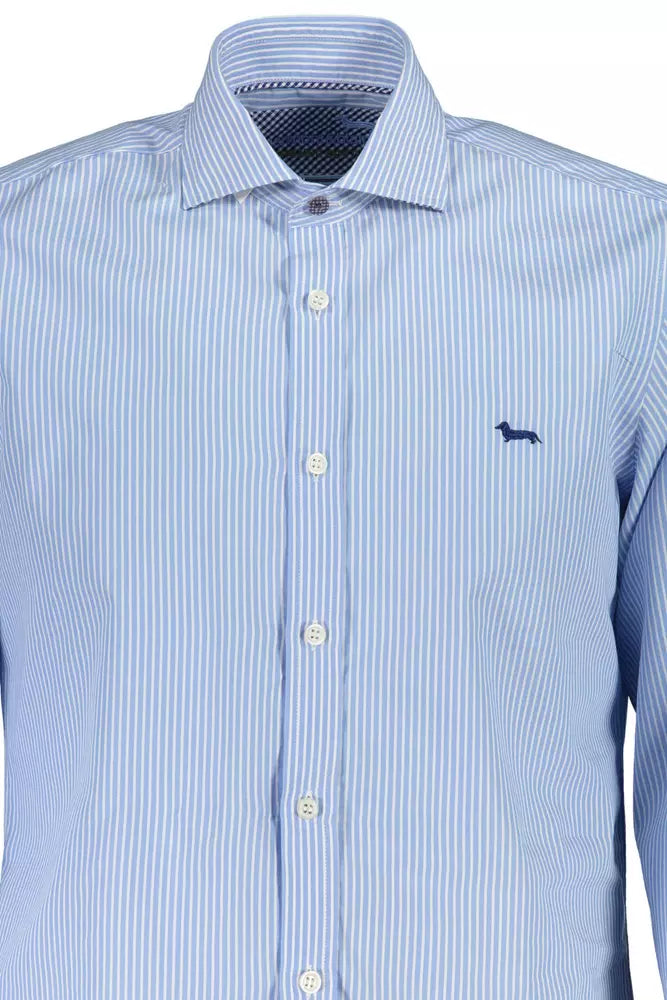 Elegant Light Blue Organic Cotton Shirt