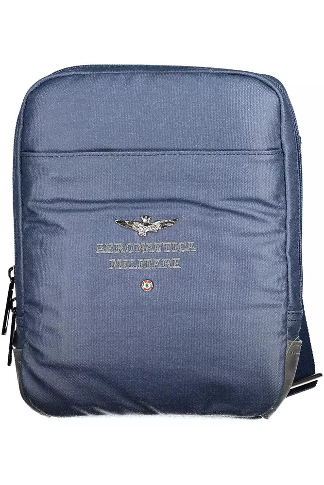 Blue Polyester Men Shoulder Bag