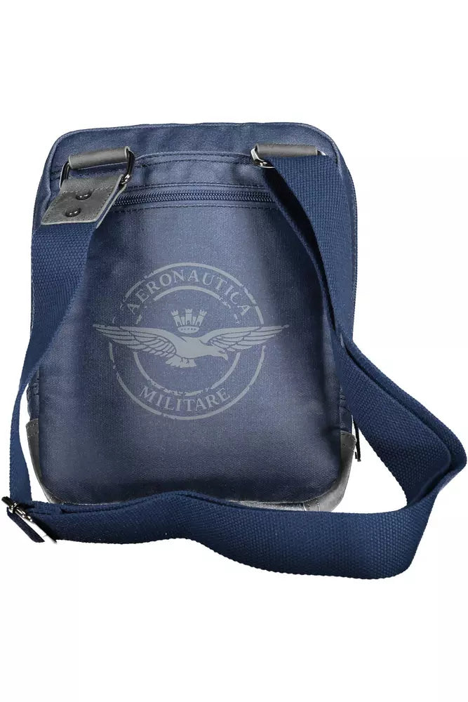 Blue Polyester Men Shoulder Bag