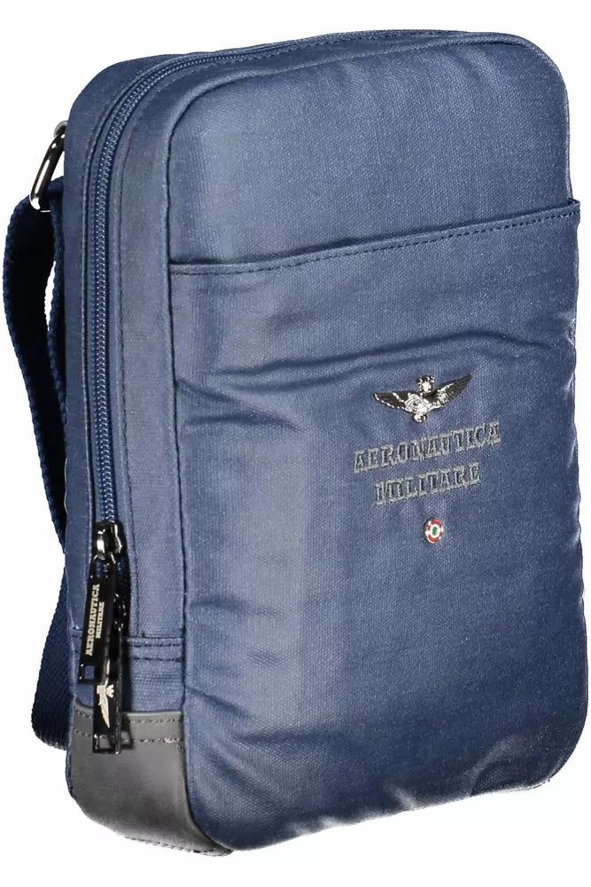 Blue Polyester Men Shoulder Bag