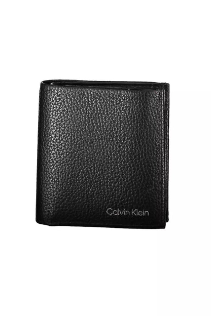 Sleek Black Leather Bi-fold Wallet