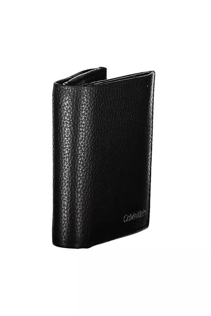 Sleek Black Leather Bi-fold Wallet