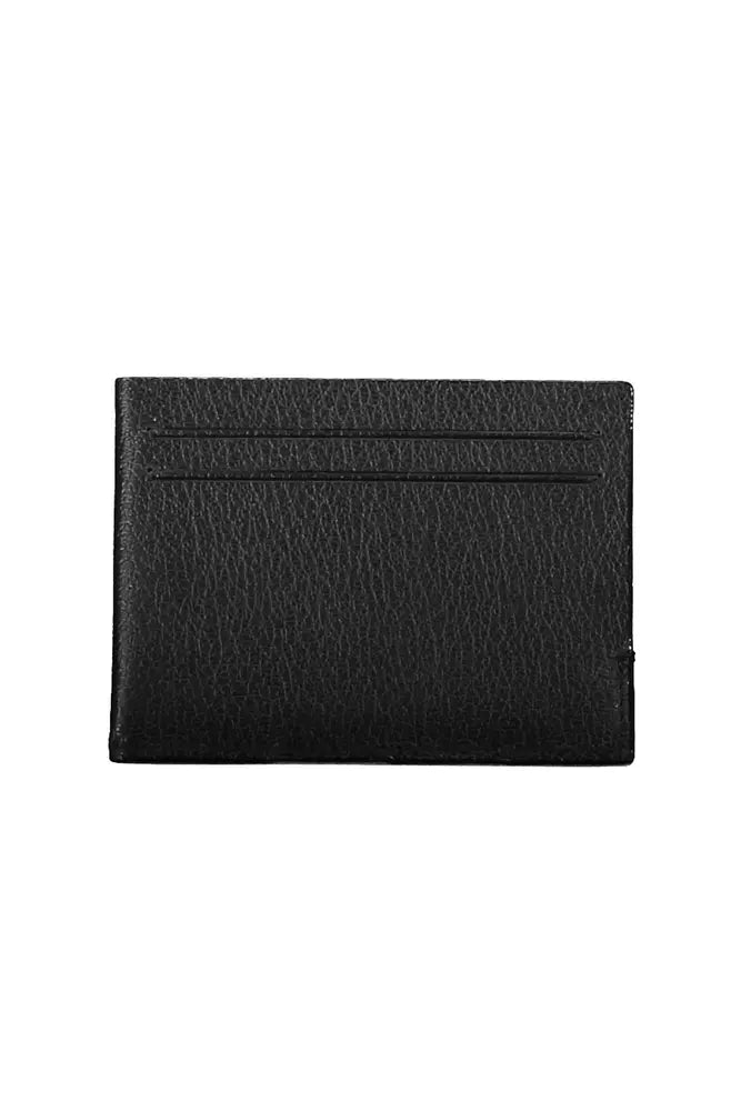 Sleek Leather Card Holder With Logo Detail