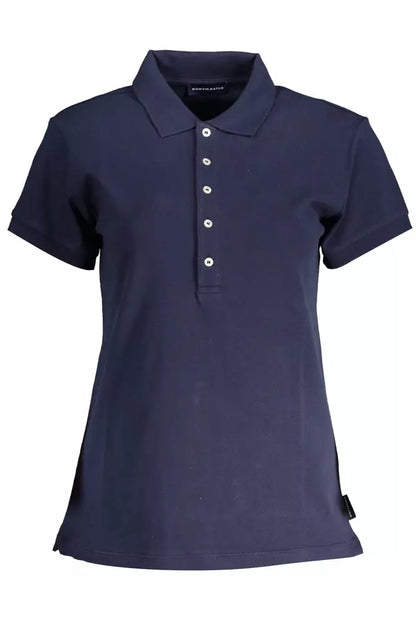 Elegant Short Sleeve Polo Shirt in Blue