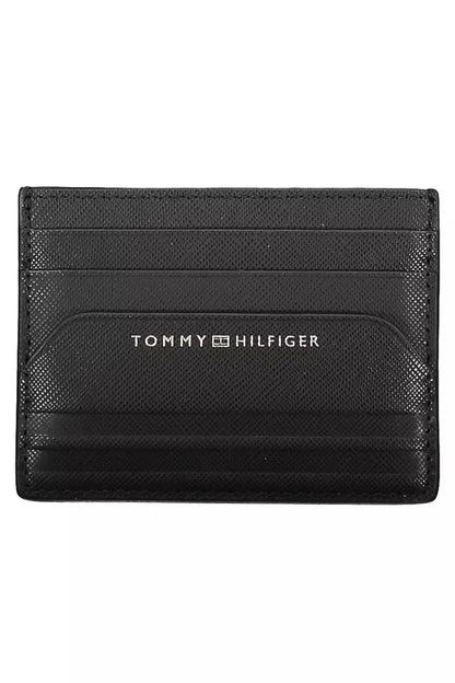 Sleek Black Leather Card Holder