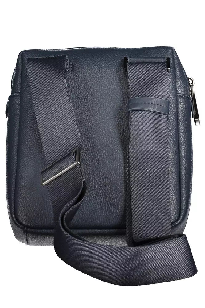 Eco-Conscious Blue Shoulder Bag for Men