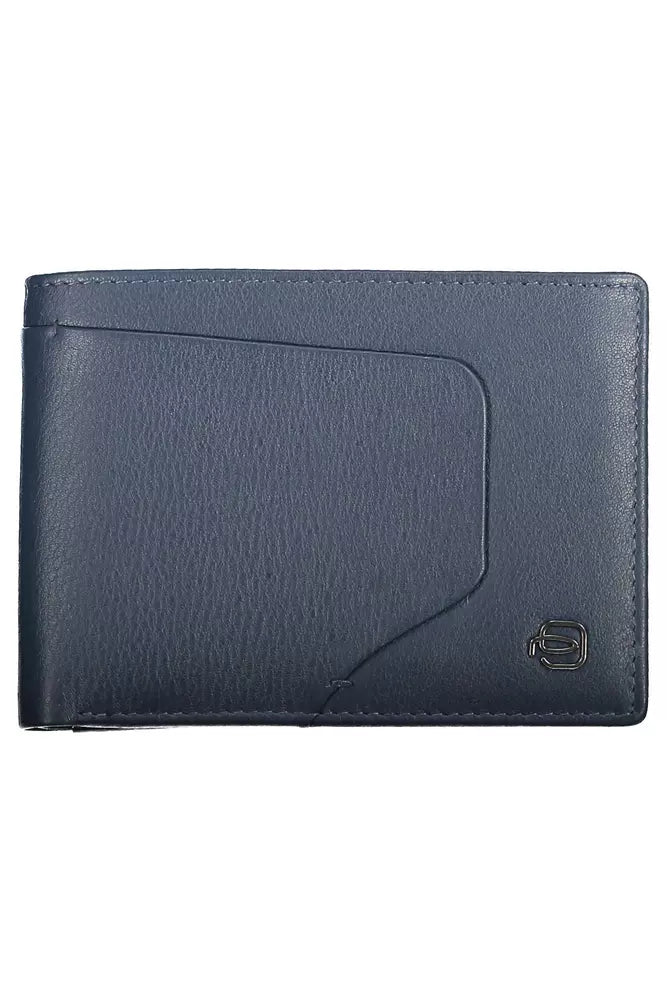 Blue Leather Men Wallet