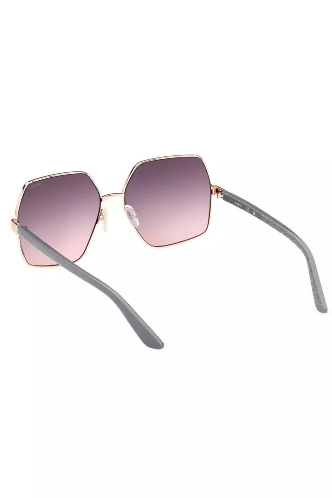 Pink Metal Women Sunglass