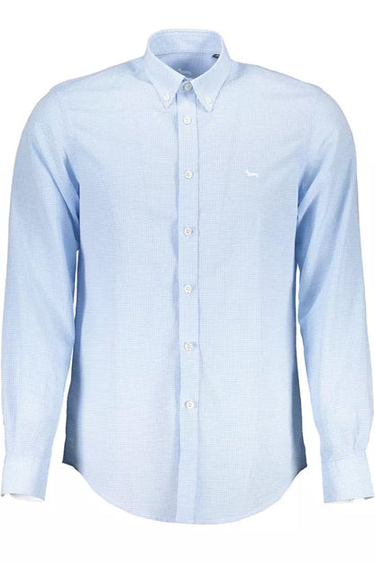 Elegant Light Blue Button-Down Shirt