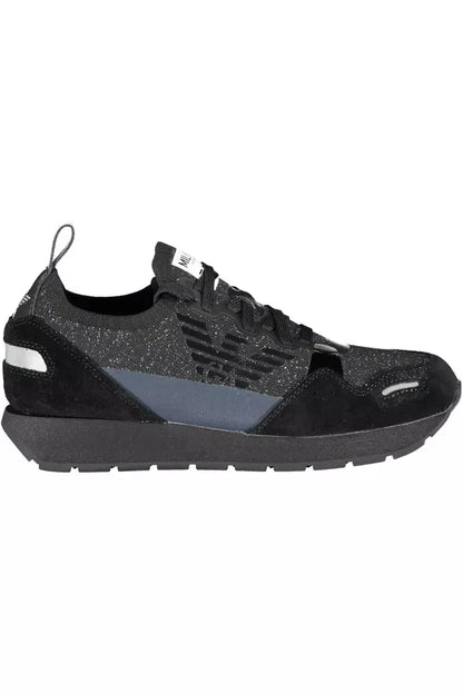 Black Leather Women Sneaker