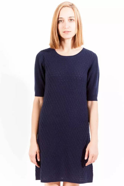 Blue Wool Women Dress